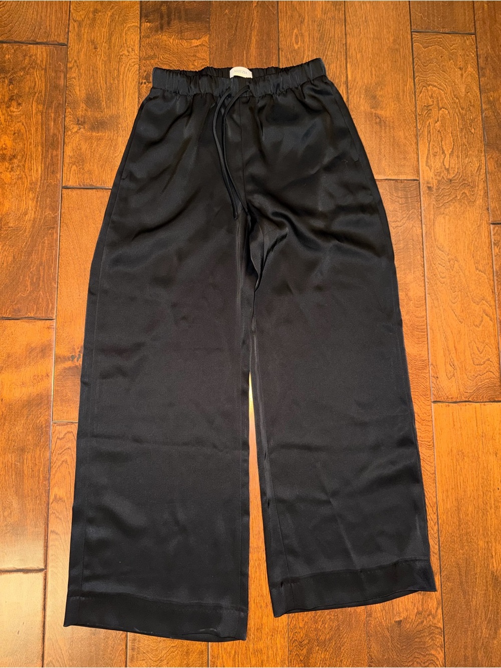 Aritzia Wide-Leg Black Drawstring Sweatpants